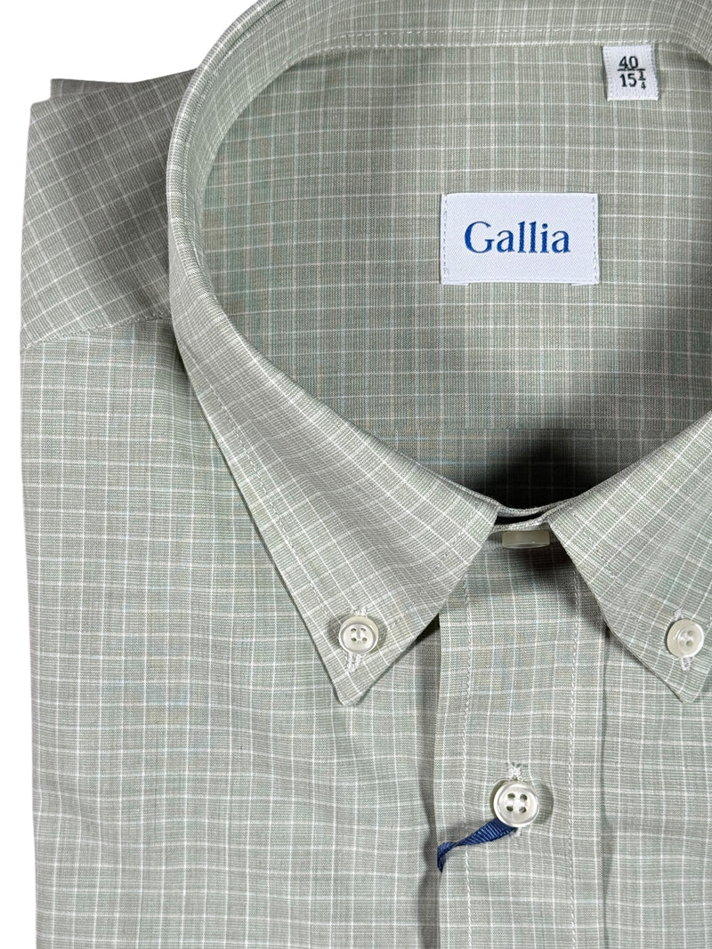 GALLIA MEN'S SHIRT - GREEN REVERSE CHECK