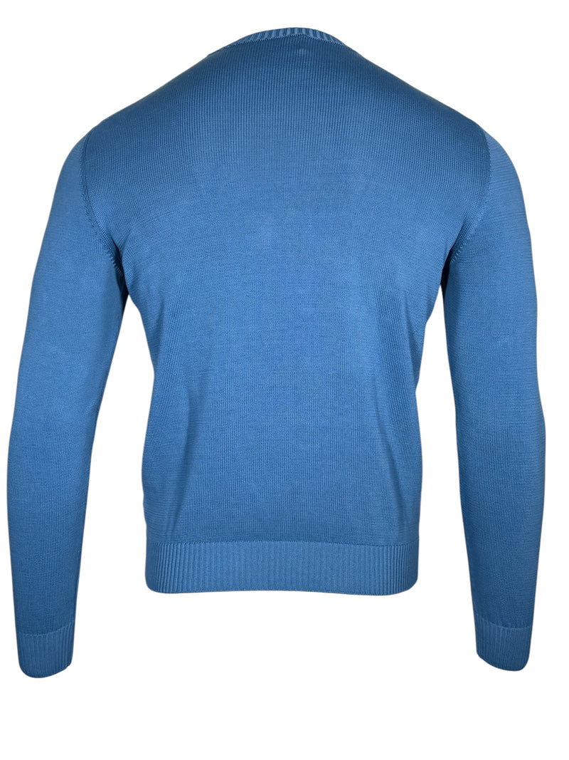 FEDELI CREW SWEATER - BLUE