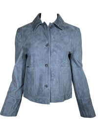 PUROTATTO SUEDE JACKET - LIGHT BLUE