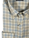 PAUL & SHARK MEN'S SHIRT - LIGHT BLUE/GREY CHECK FLANNEL