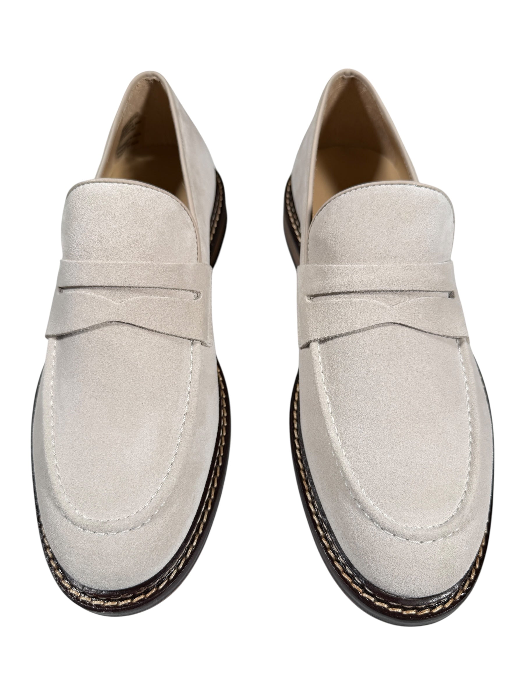 ELEVENTY MEN'S SUEDE PENNY LOAFER - SAND