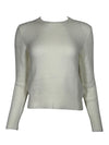 ANNECLAIRE WOOL/CASHMERE CREW SWEATER - WINTER WHITE