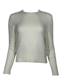 ANNECLAIRE WOOL/CASHMERE CREW SWEATER - WINTER WHITE
