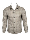 MANTO FERLA ALPACA OVERSHIRT JACKET - GREY & BROWN CHECK