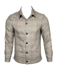 MANTO FERLA ALPACA OVERSHIRT JACKET - GREY & BROWN CHECK