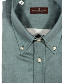 BUTTON DOWN SPORT SHIRT - BRUSHED SOLID GREEN