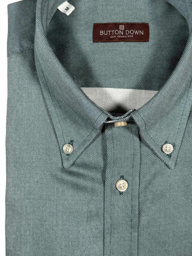 BUTTON DOWN SPORT SHIRT - BRUSHED SOLID GREEN