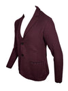MAURIZIO BALDASSARI WOOL-COT SWACKET - VIOLET GRAPE