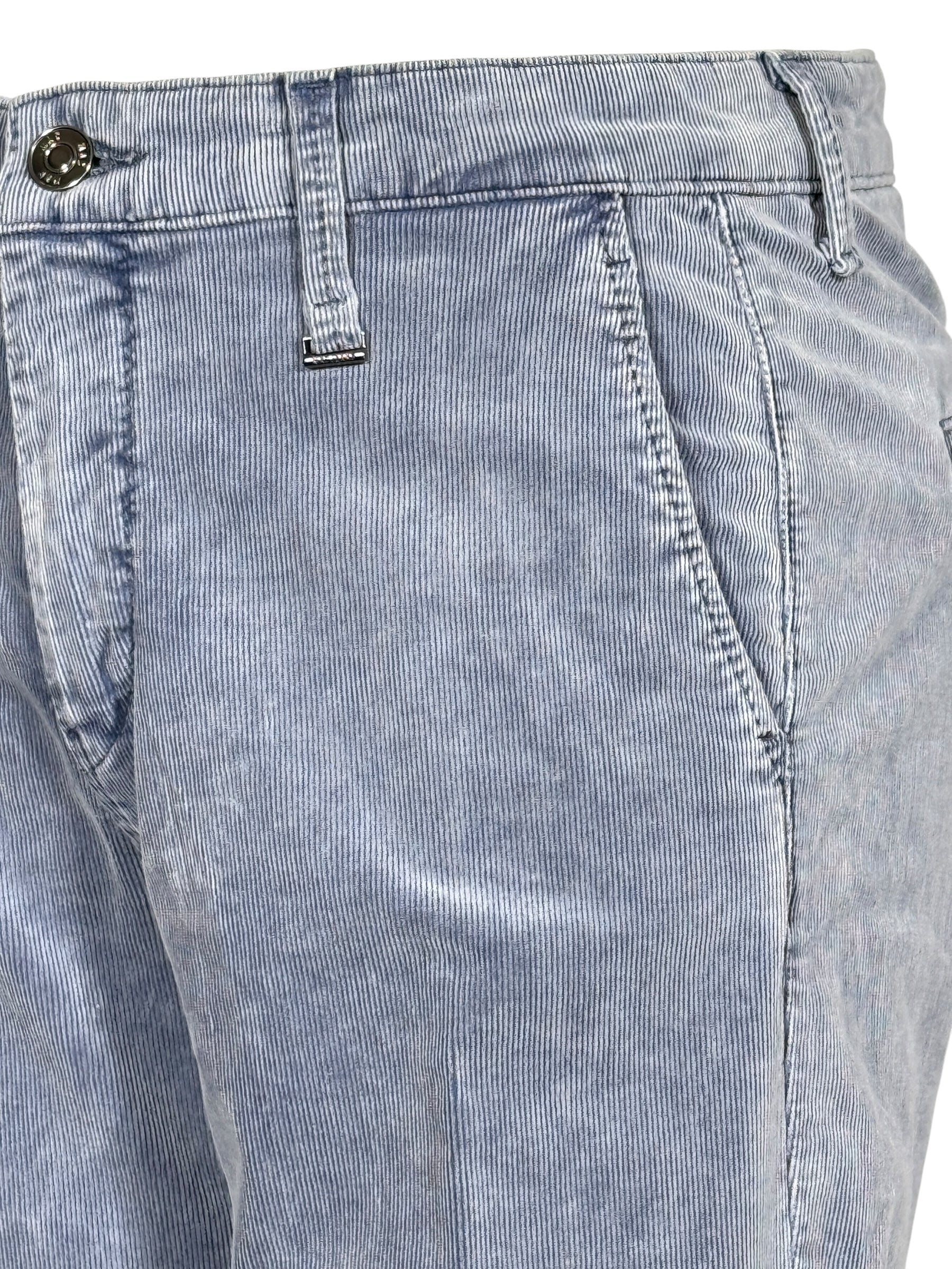 MAC WOMEN'S CHINO TURN UP CORDUROY PANT - CAPRI BLUE