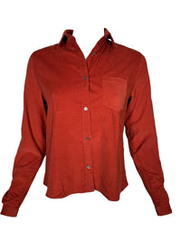 CAMICETTASNOB SOLID BABY CORDUROY BLOUSE - PAPRIKA
