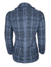 AMINA RUBINACCI PLAID COAT - DENIM MARINO