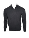 ALAN PAINE CAIRNS 1/4 ZIP SWEATER - CHARCOAL