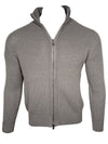 FLY3 REVERSIBLE FULL ZIP SWEATER - GREY