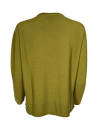 HUBERT GASSER MERINO ROUND NECK SWEATER - MOSS