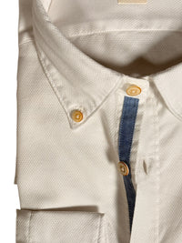 GMF 965 MEN'S SPORT SHIRT - WHITE DOBBY