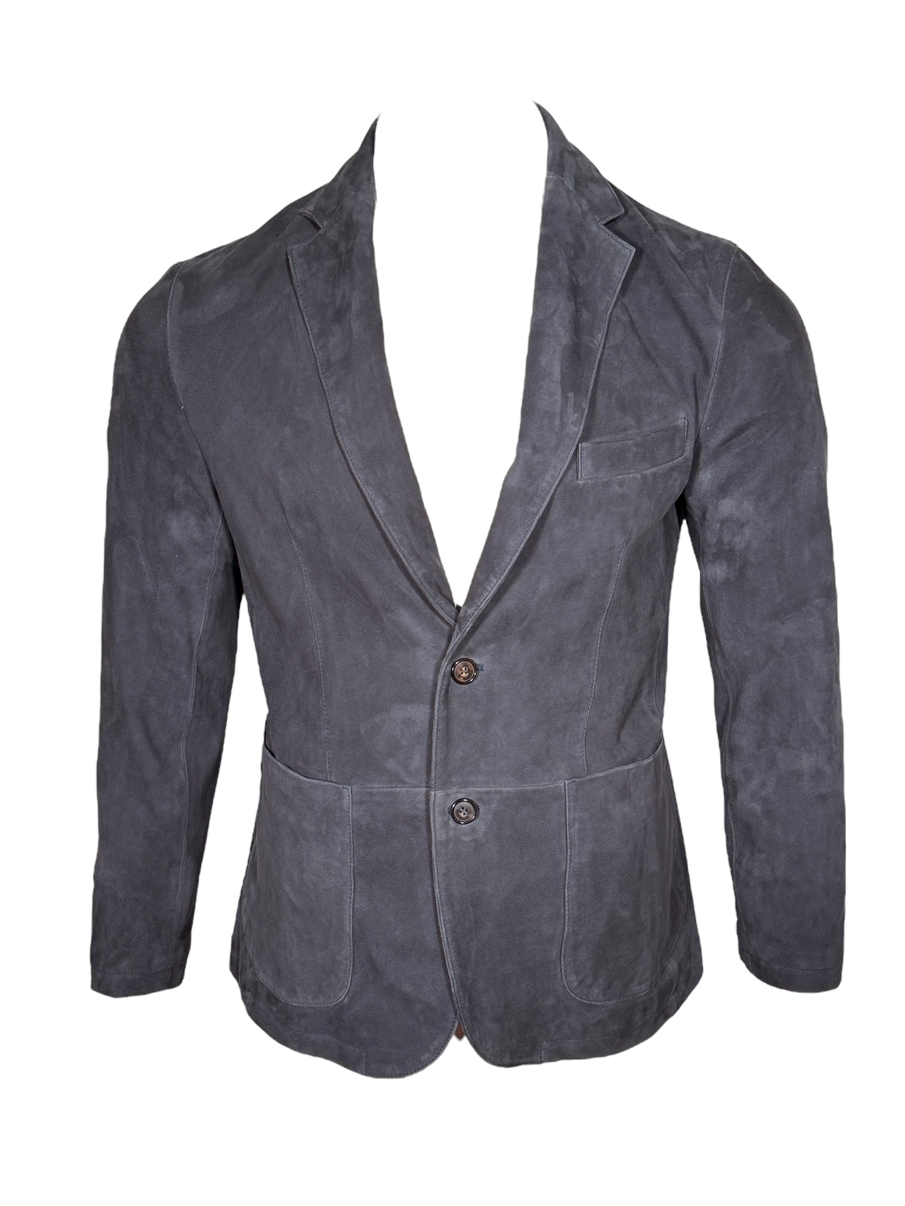 STEWART SUEDE BLAZER - DARK BLUE