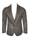 SARTORIA PARTENOPEA SPORT COAT - BLUE/BROWN BOX CHECK