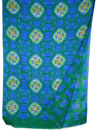 CALABRESE 1924 DOUBLE SIDED WOOL SCARF - GREEN MEDALLION