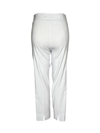 ESTELLE AND FINN BACK SLIT PULL ON PANT - WHITE PIQUE
