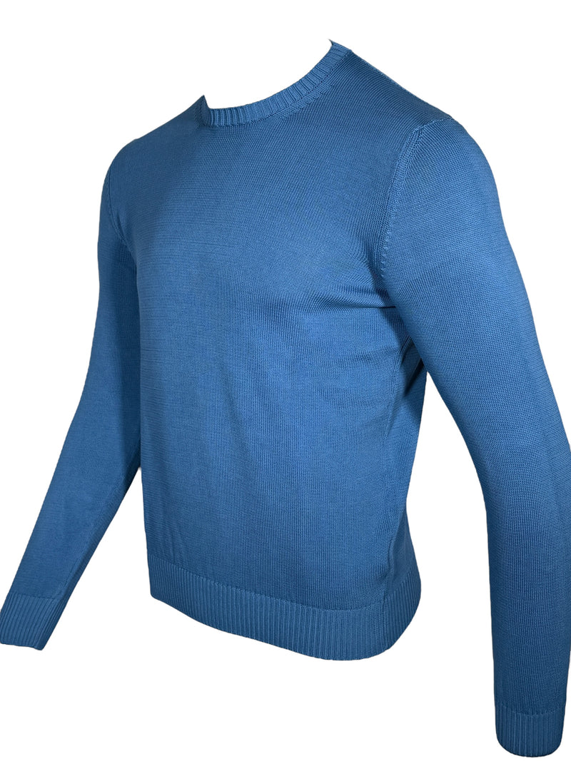 FEDELI CREW SWEATER - BLUE