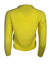 PUROTATTO CASHMERE CREW SWEATER - ACID YELLOW