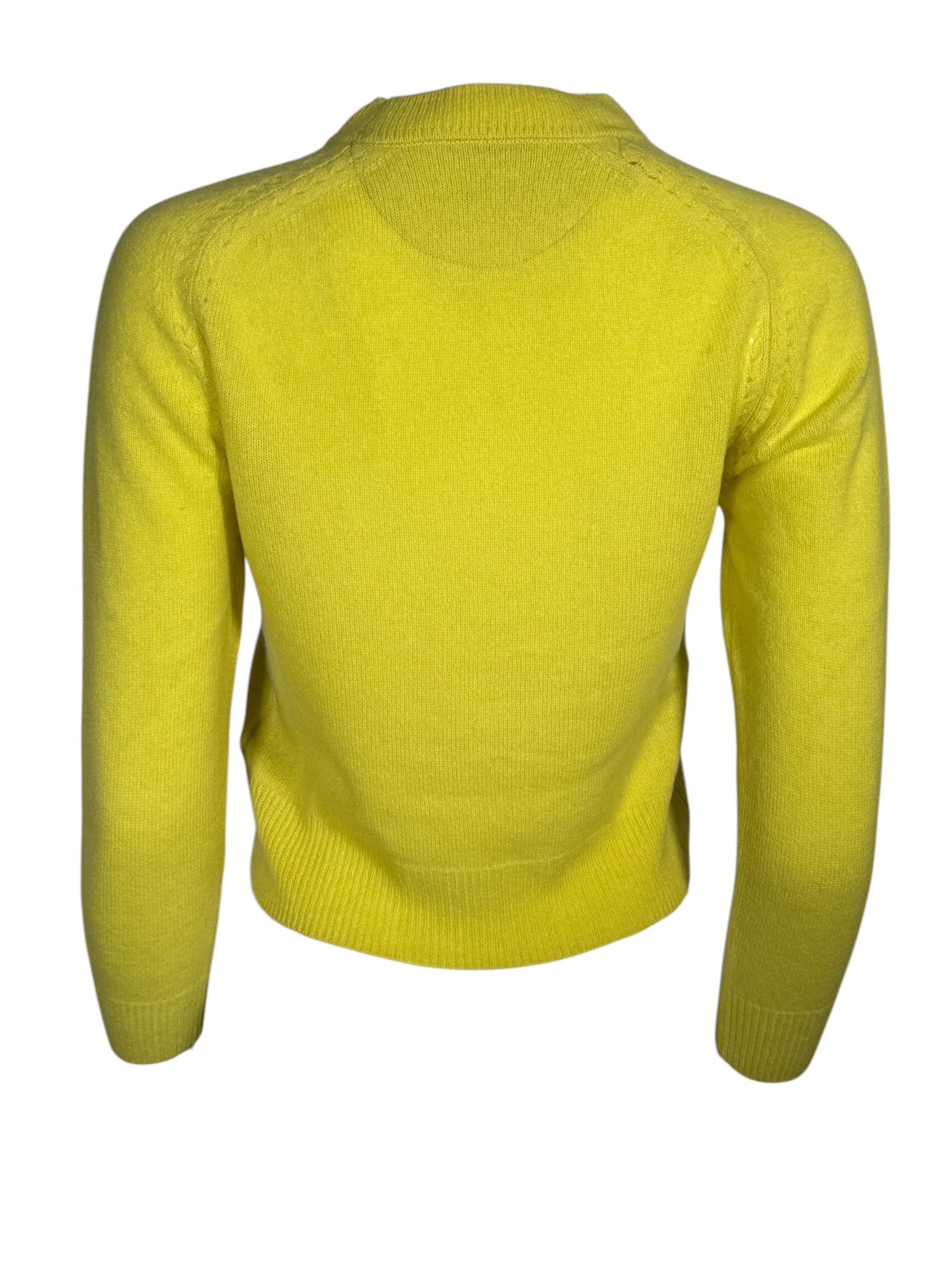 PUROTATTO CASHMERE CREW SWEATER - ACID YELLOW