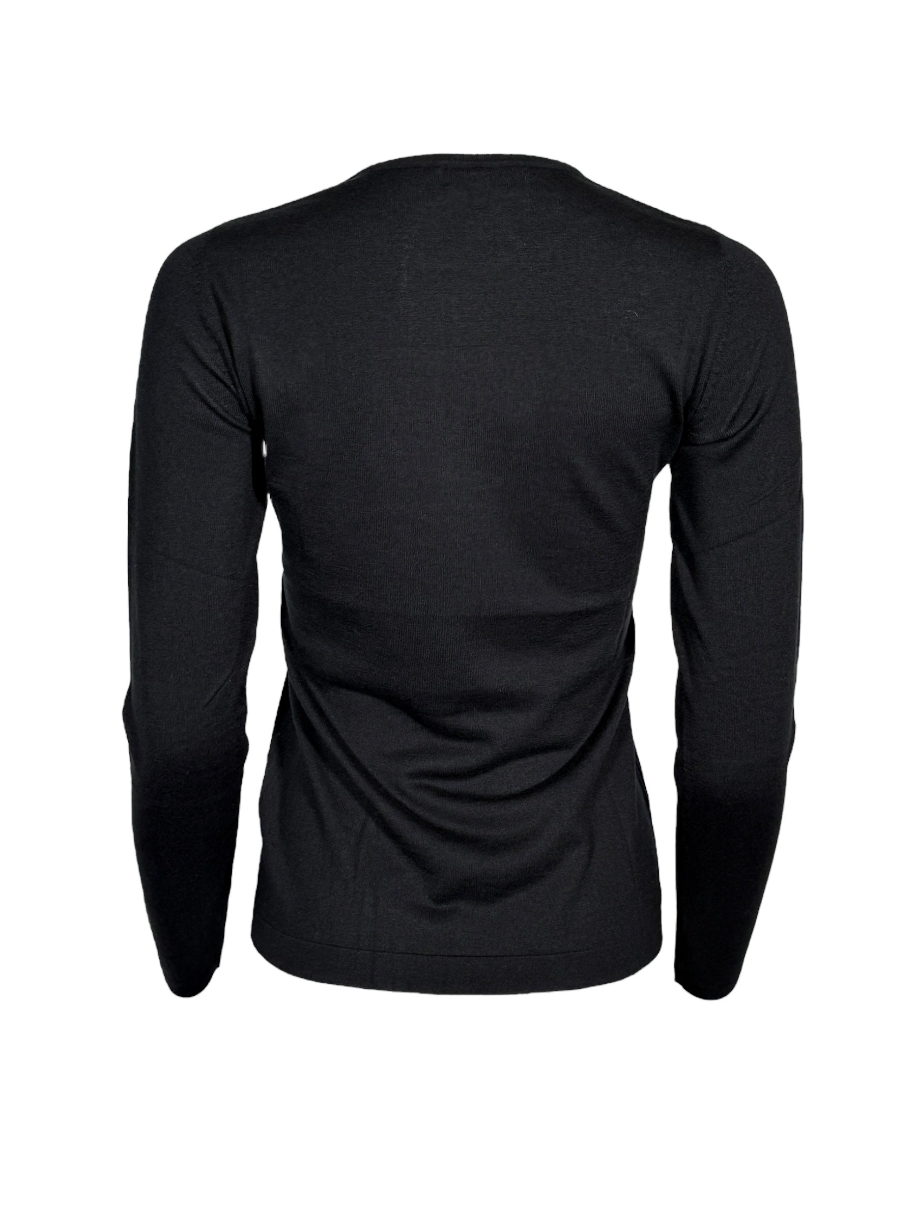 KINROSS LONG SLEEVE CREW SWEATER - BLACK