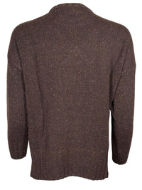 BASE MILANO TWEED ROUNDNECK SWEATER - CAFFE