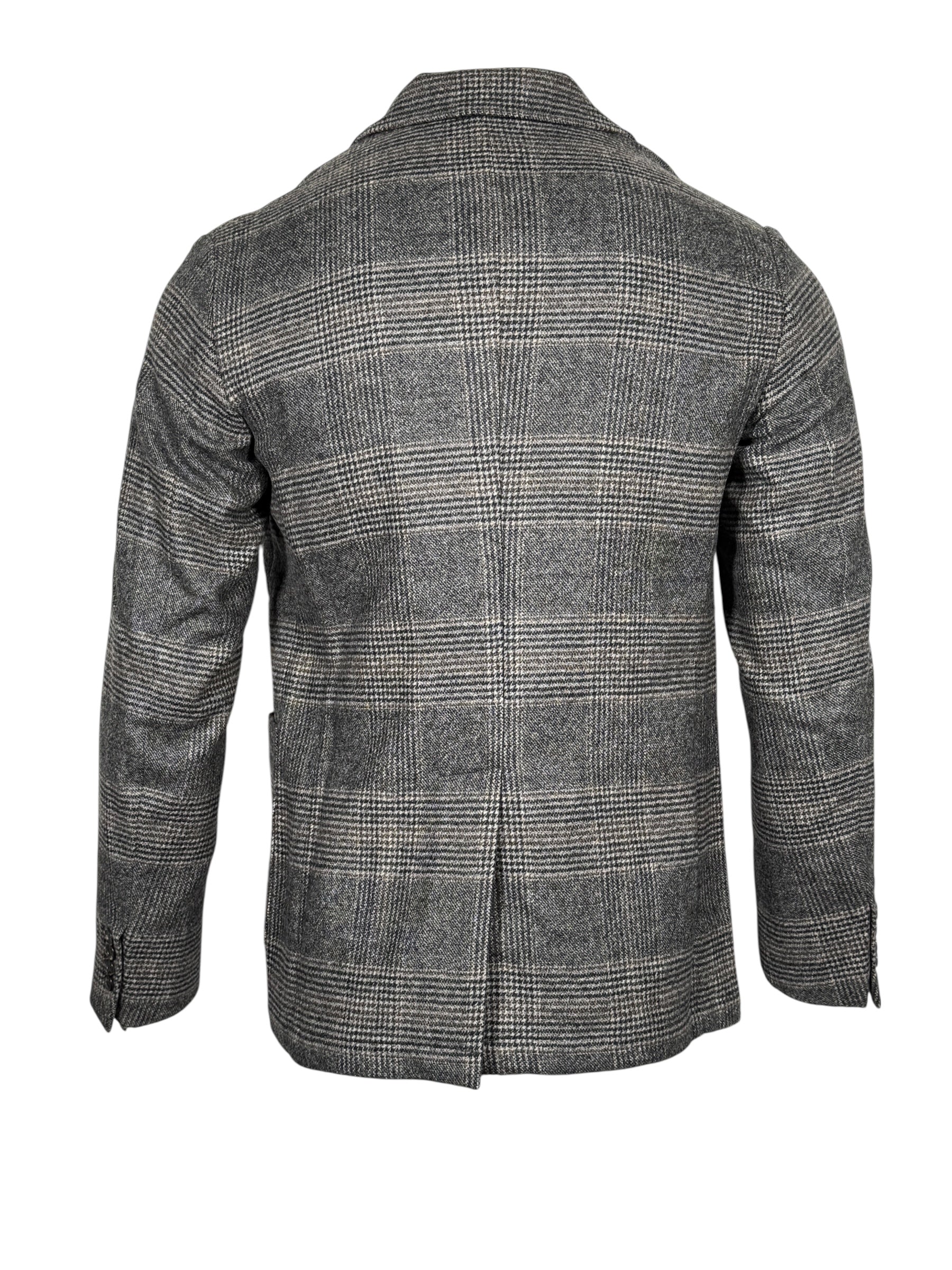 MANTO LORO PIANA WOOL SPORT COAT - CHARCOAL CHECK