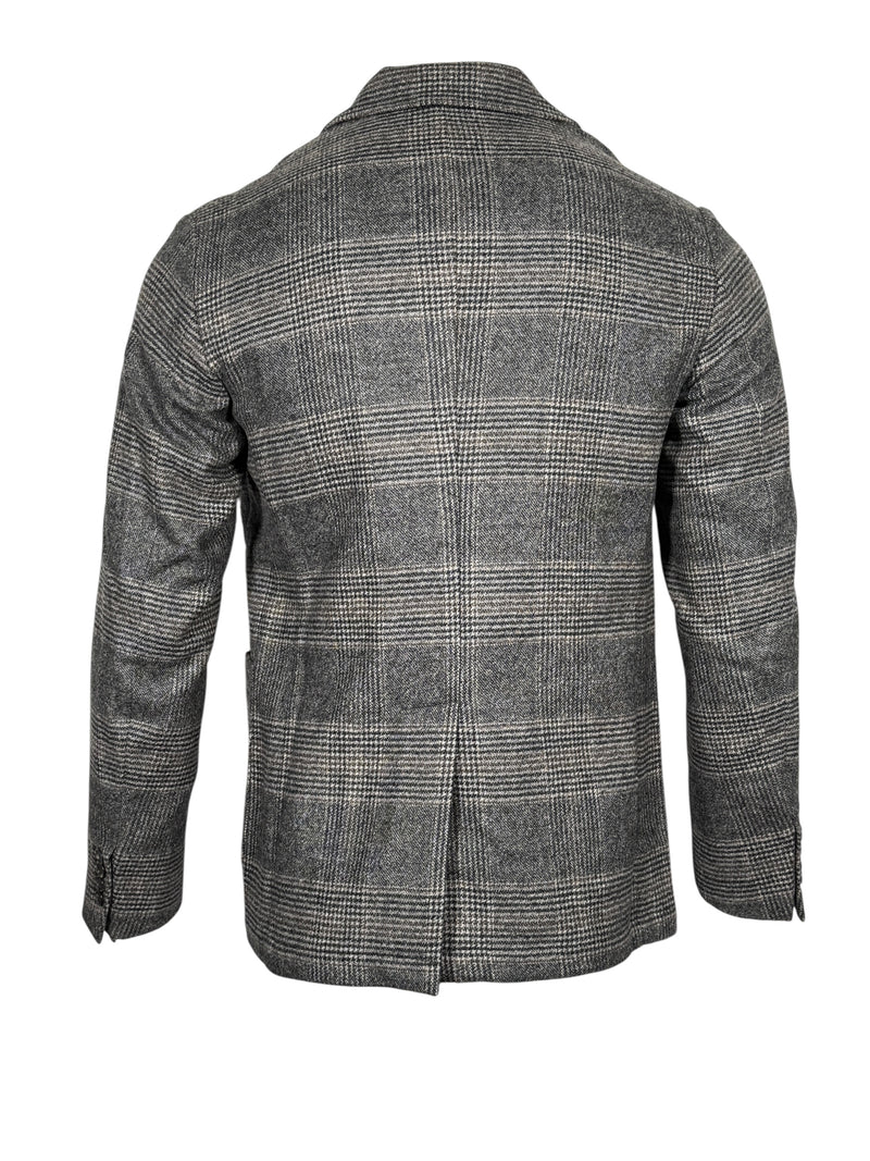 MANTO LORO PIANA WOOL SPORT COAT - CHARCOAL CHECK