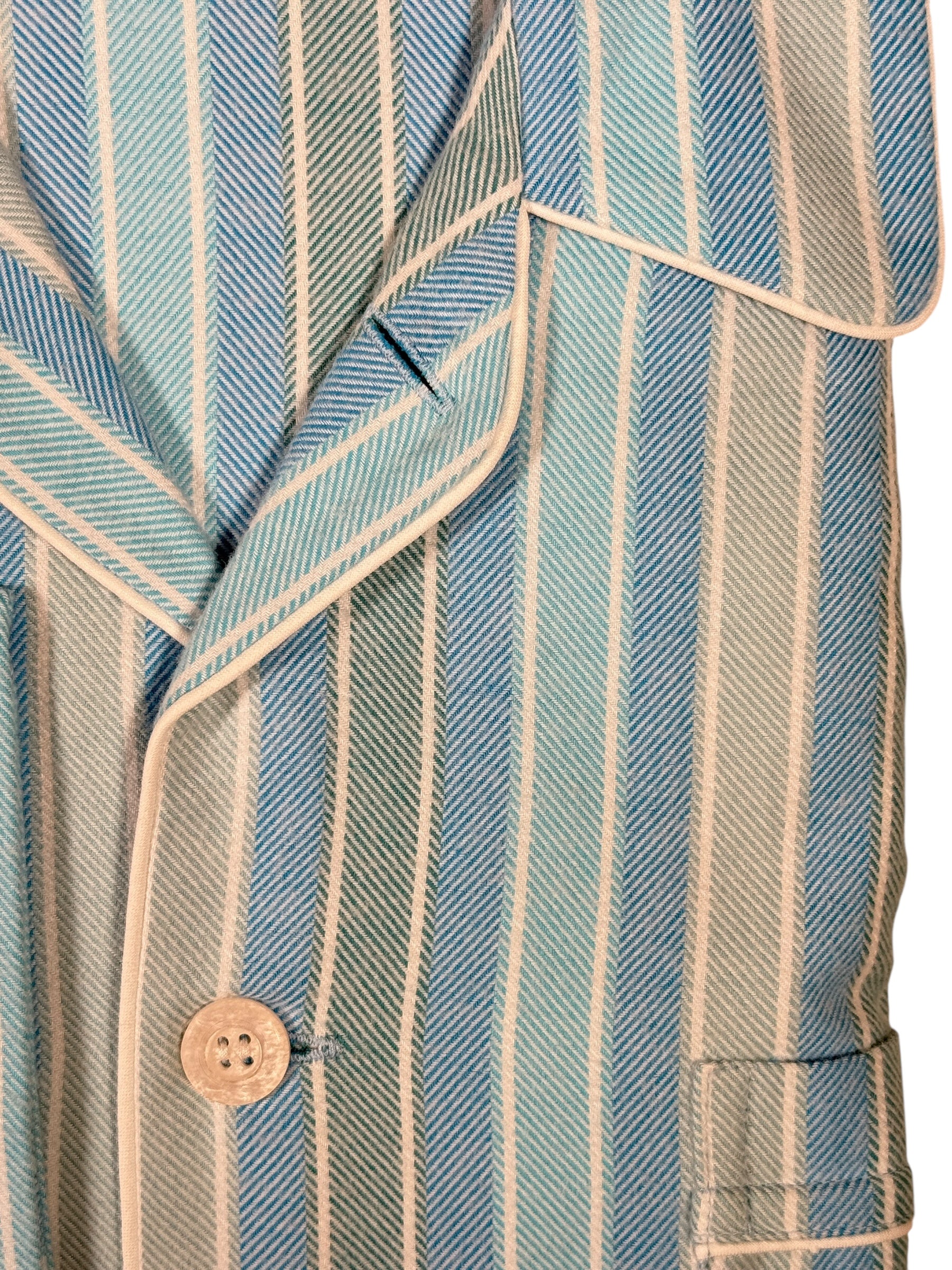 DEREK ROSE MEN'S CLASSIC FIT PAJAMA SET - KELBURN 15 BLUE