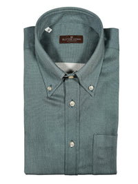 BUTTON DOWN SPORT SHIRT - BRUSHED SOLID GREEN