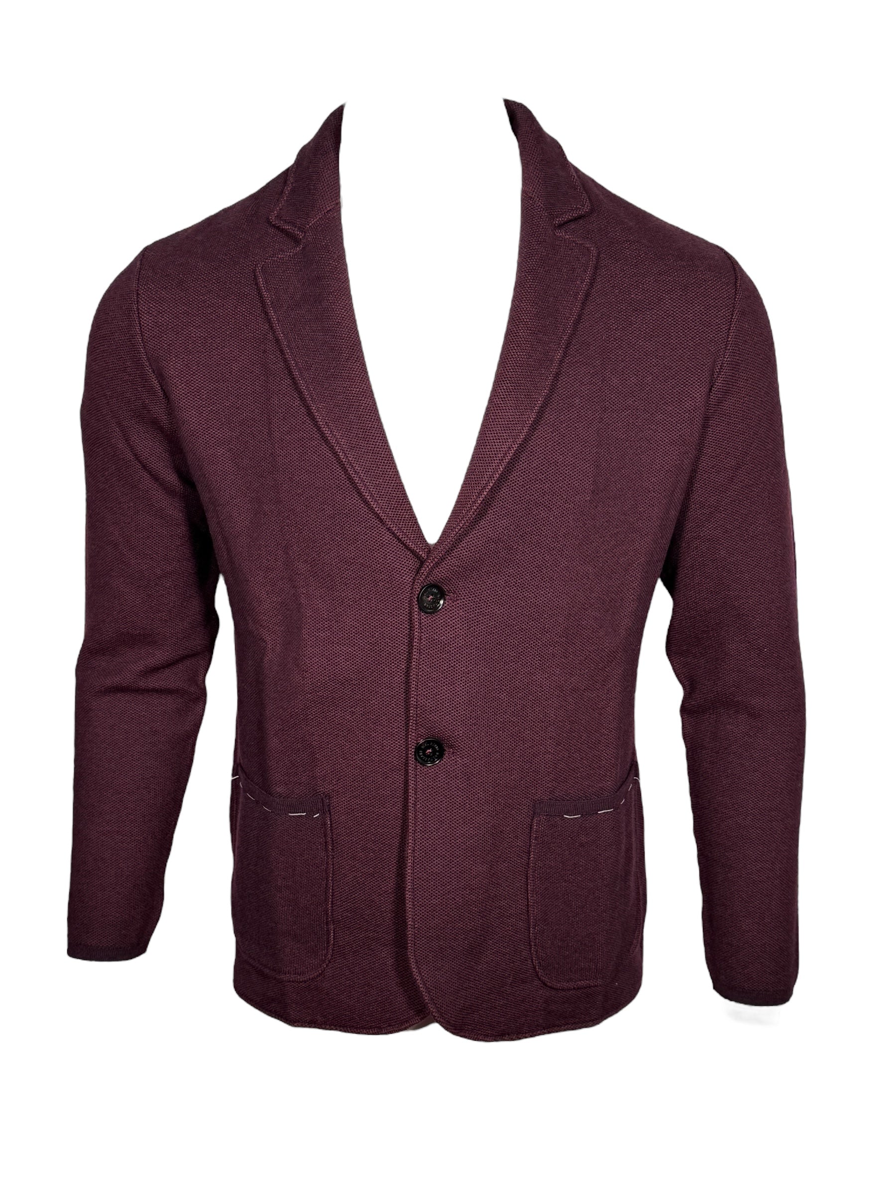 MAURIZIO BALDASSARI WOOL-COT SWACKET - VIOLET GRAPE