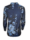 ROSSO 35 FLORAL TAFFETA SHIRT - NAVY