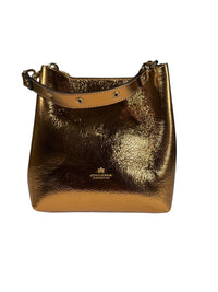 CUOIERIA FIORENTINA ALICE SMALL BUCKET BAG - METALLIC DESERT