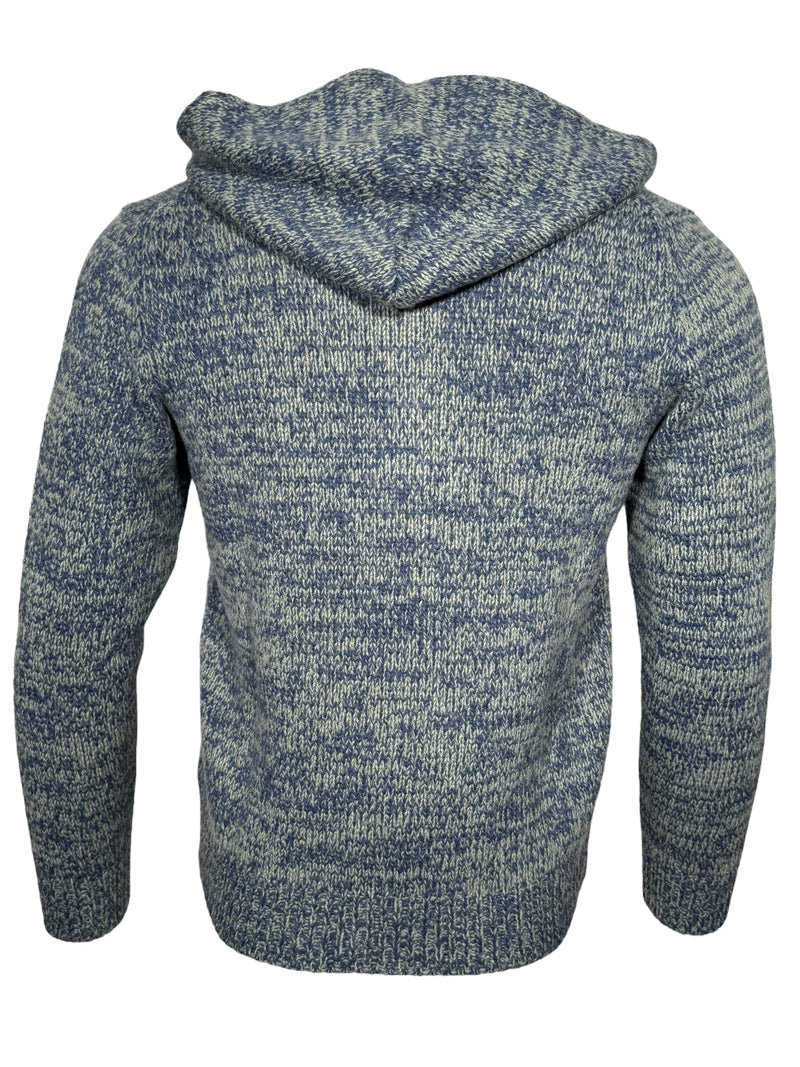 FLY3 FULL ZIP HOODED SWEATER - SALVIA/JEANS