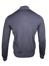 BUTTON DOWN VINTAGE 1/4 ZIP SWEATER - CHARCOAL
