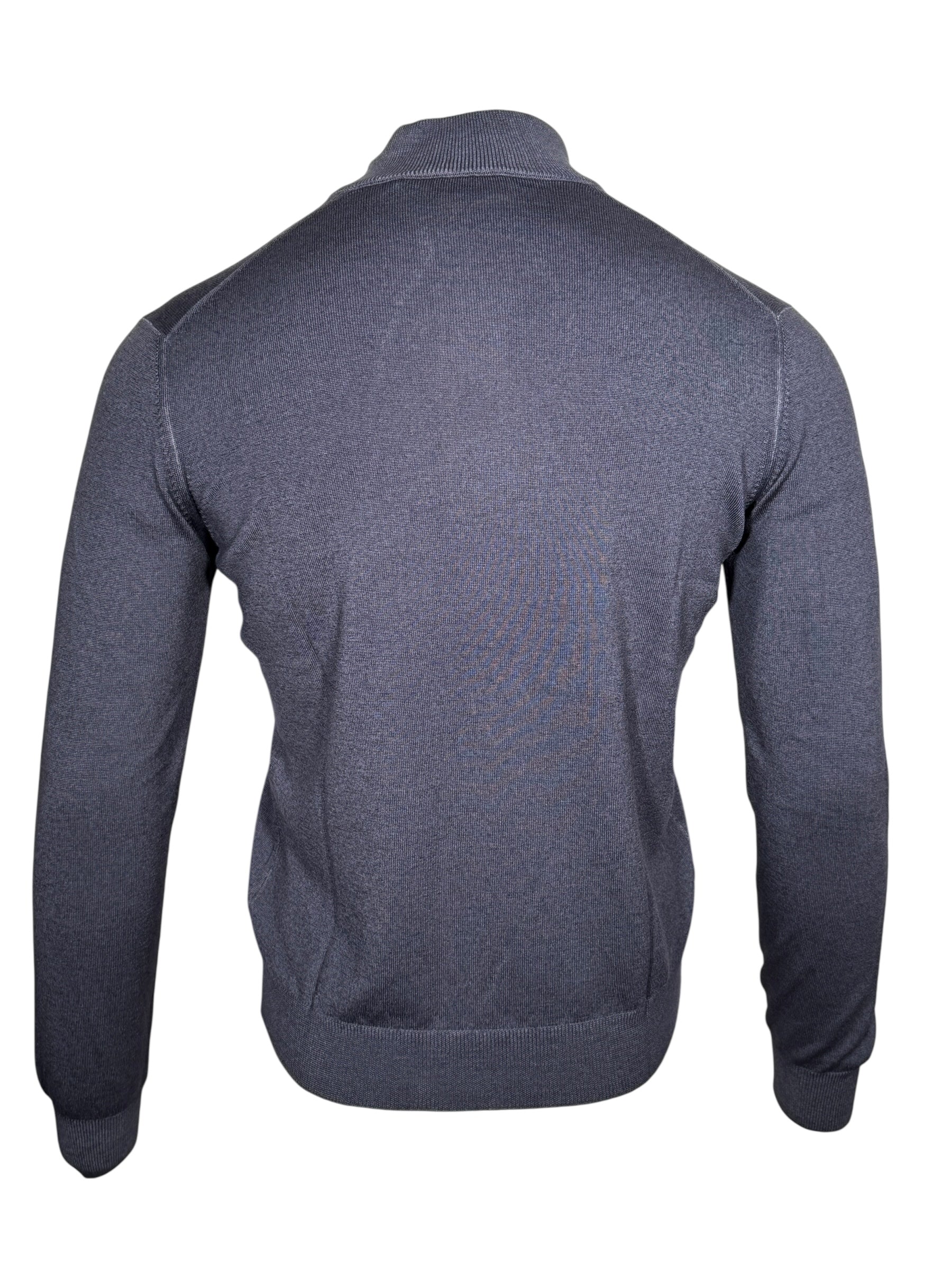 BUTTON DOWN VINTAGE 1/4 ZIP SWEATER - CHARCOAL