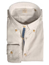 GMF 965 MEN'S SPORT SHIRT - WHITE DOBBY