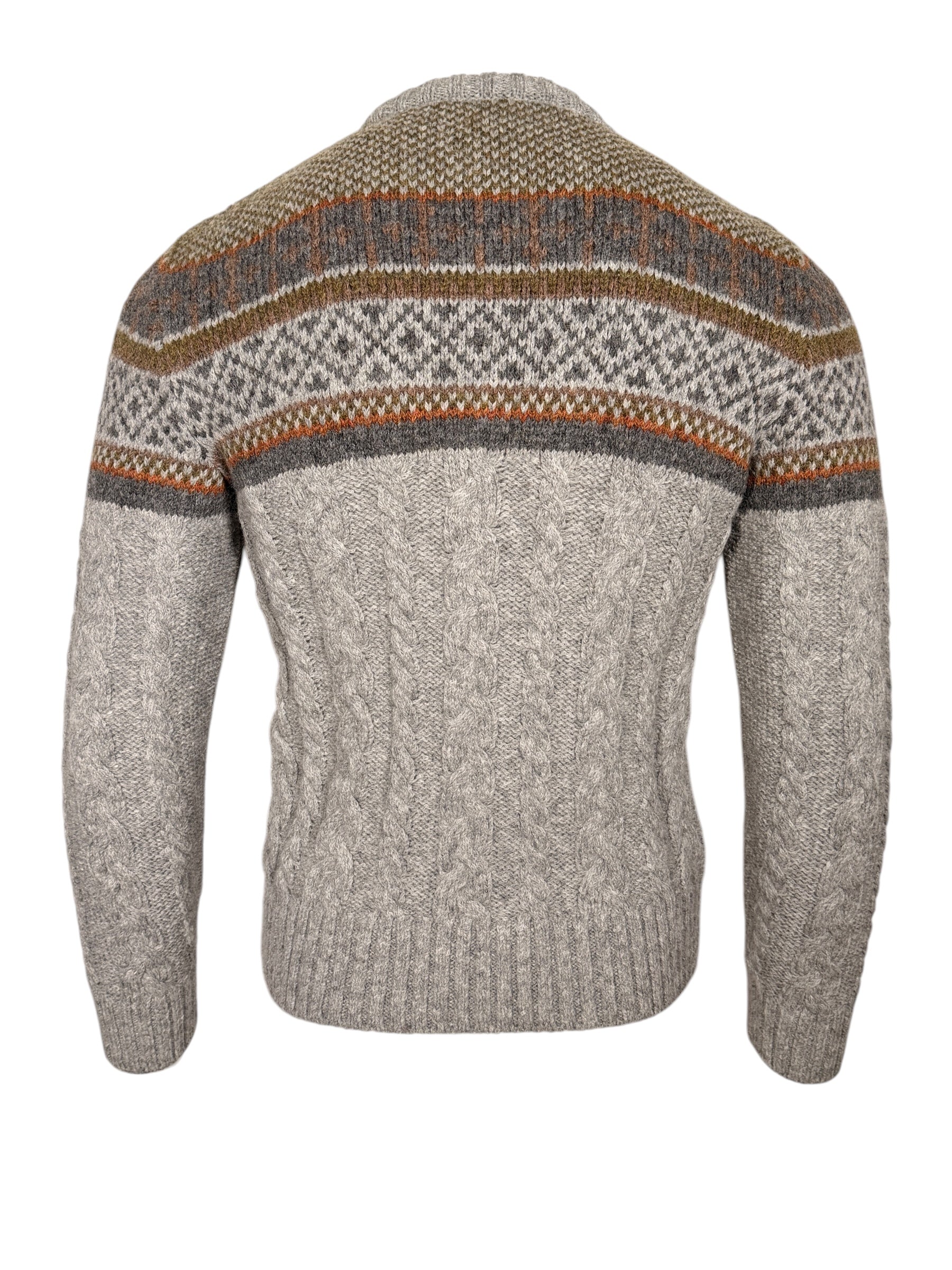 PERU UNLIMITED FAIRISLE CREW SWEATER - GREY
