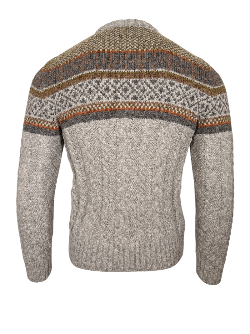 PERU UNLIMITED FAIRISLE CREW SWEATER - GREY