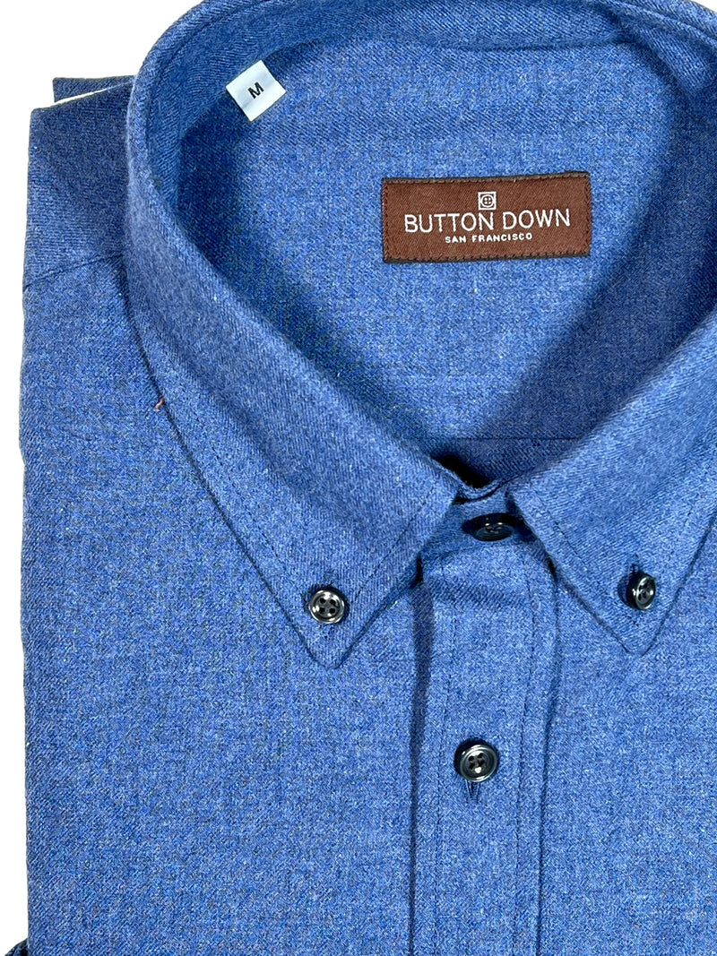 BUTTON DOWN SPORT SHIRT - MID BLUE 'DENIM'