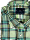 CALDER CARMEL MEN'S PLAID FLANNEL SHIRT - GREEN