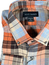 SCOTT BARBER LIGHTWEIGHT FLANNEL BOLD PLAID MEN’S SHIRT - AUBURN