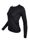 KINROSS LONG SLEEVE CREW SWEATER - BLACK