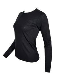 KINROSS LONG SLEEVE CREW SWEATER - BLACK