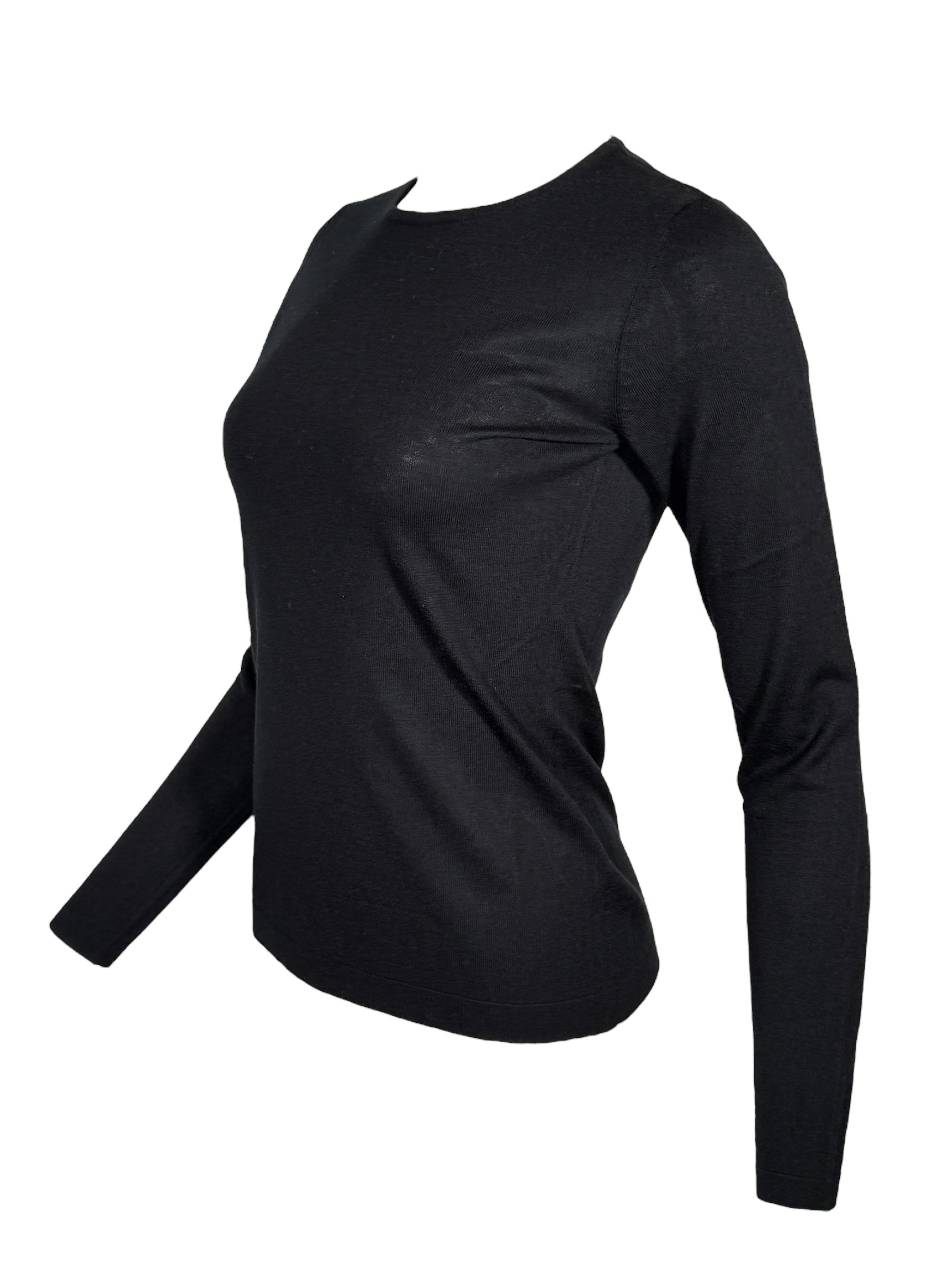KINROSS LONG SLEEVE CREW SWEATER - BLACK