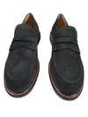 ELEVENTY MEN'S SUEDE PENNY LOAFER - BLACK