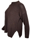 BASE MILANO TWEED ROUNDNECK SWEATER - CAFFE