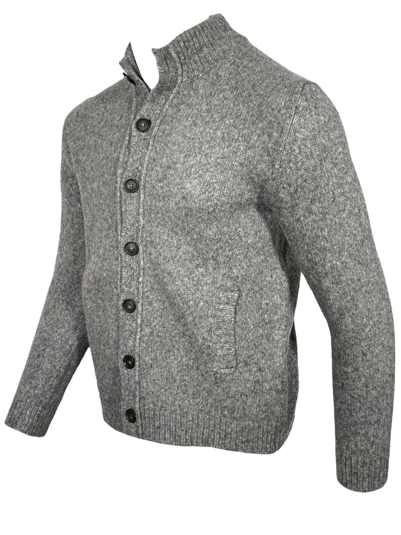 SETTEFILI CASHMERE - FULL BUTTON MEN'S CARDIGAN - GREY